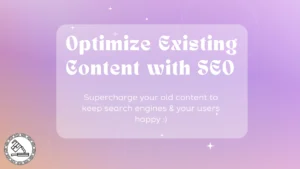 optimize existing content with SEO featured image