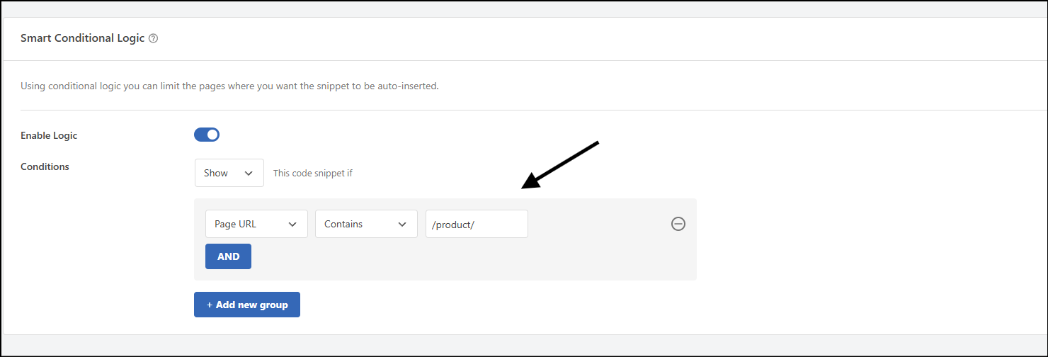 conditional logic wp code woocommerce product page