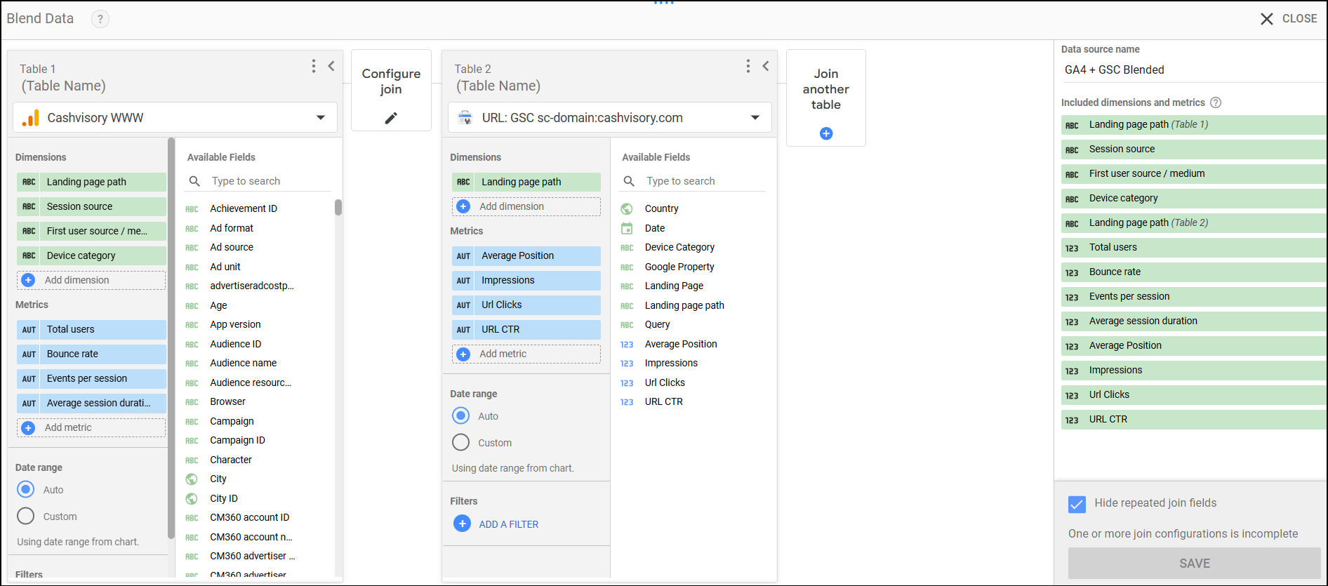 Add dimensions and metrics for content performance analysis