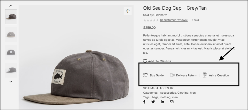 in page popup woocommerce product pages