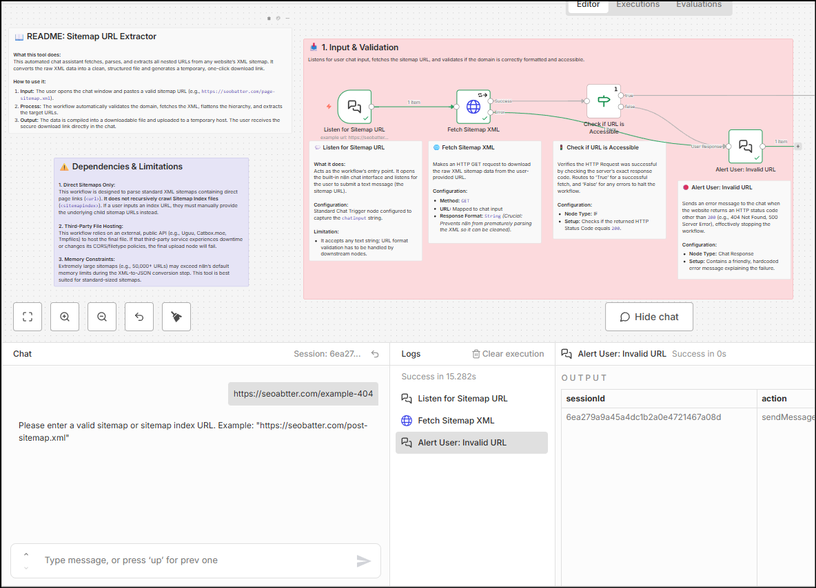 n8n extract url sitemap validate url : Automating XML Sitemap Extraction to CSV with n8n