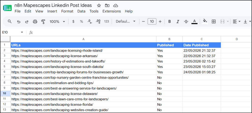 n8n telegram linkedin aiagent google sheet : Publish LinkedIn Posts from Telegram Using n8n and AI Agents