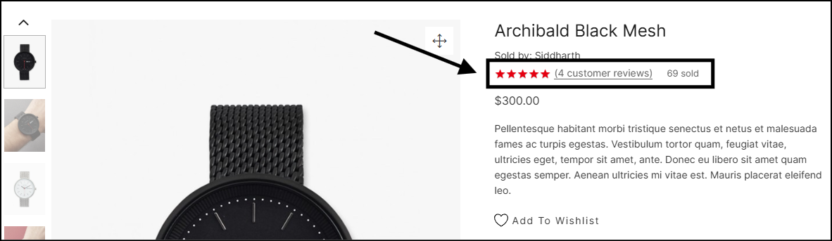 reviews product page woocommerce