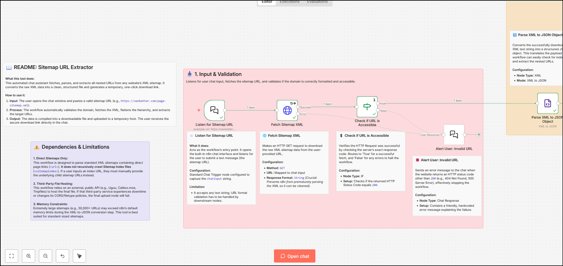 sticky notes n8n urls sitemap : Automating XML Sitemap Extraction to CSV with n8n