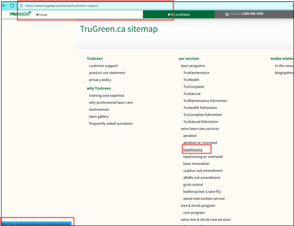truegreen sitemap html redirect urls : Technical SEO Audit of TruGreen [Landscaping]